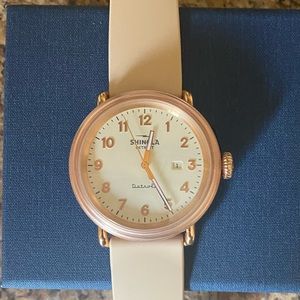 Shinola The Pinky Detrola Silicone Strap Watch